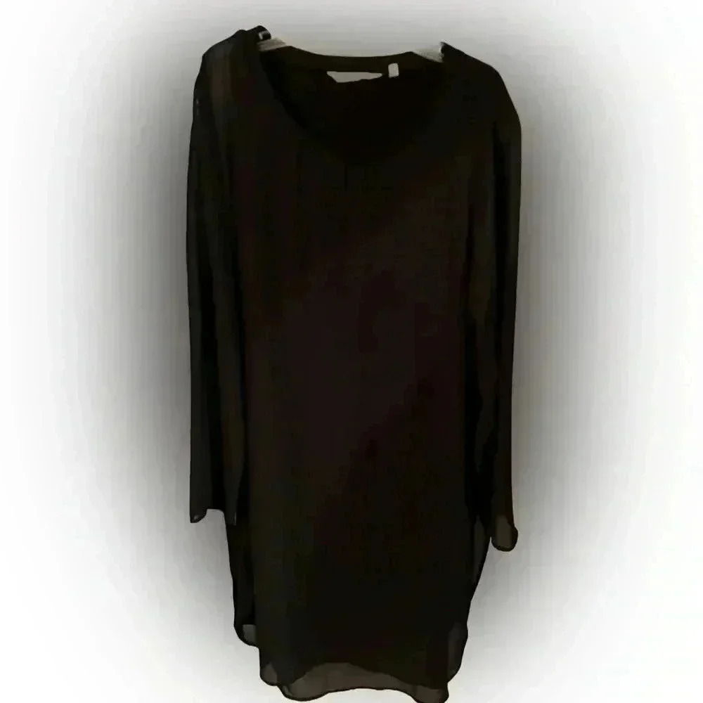 Soft Surroundings women’s black long sleeve dress size large